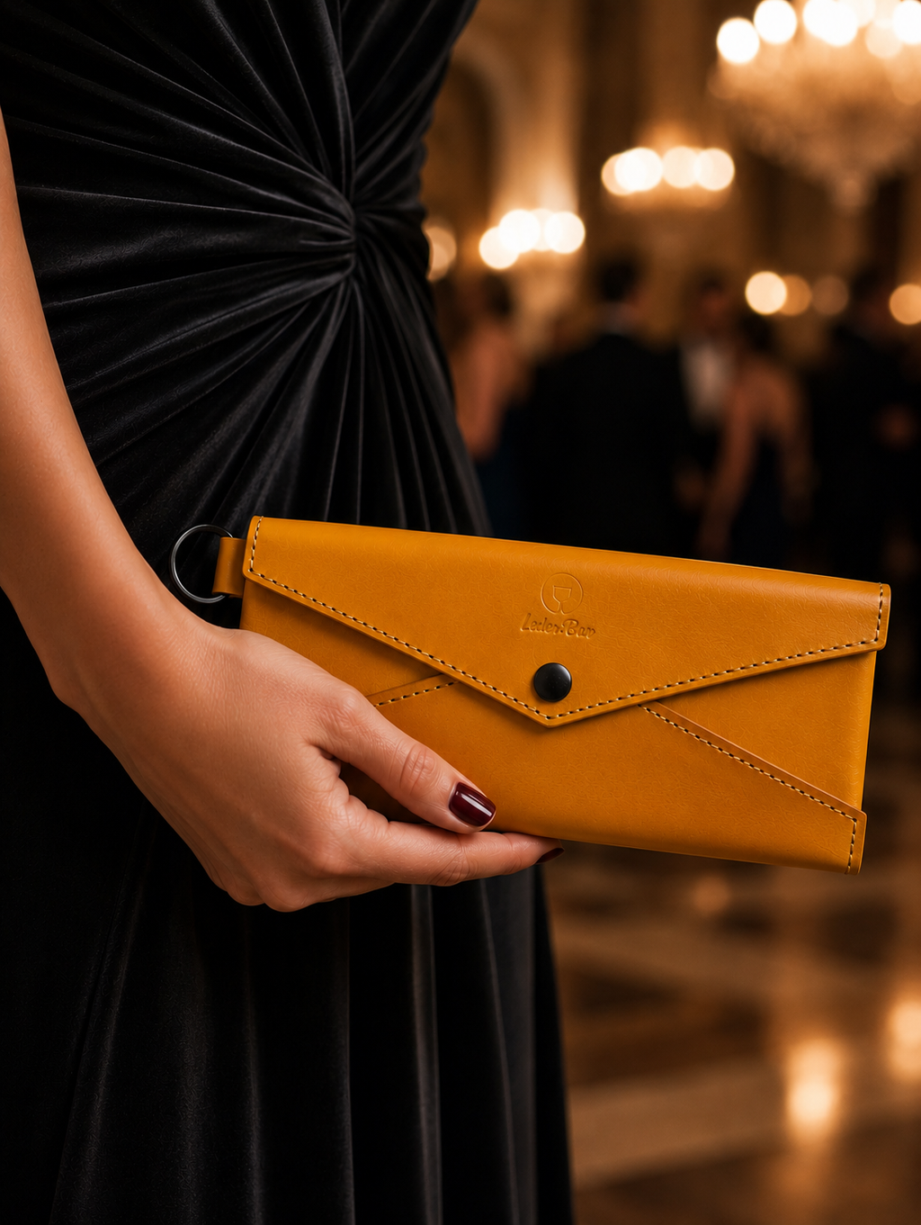 Amélie – Kompaktes Leder-Portemonnaie mit Ring